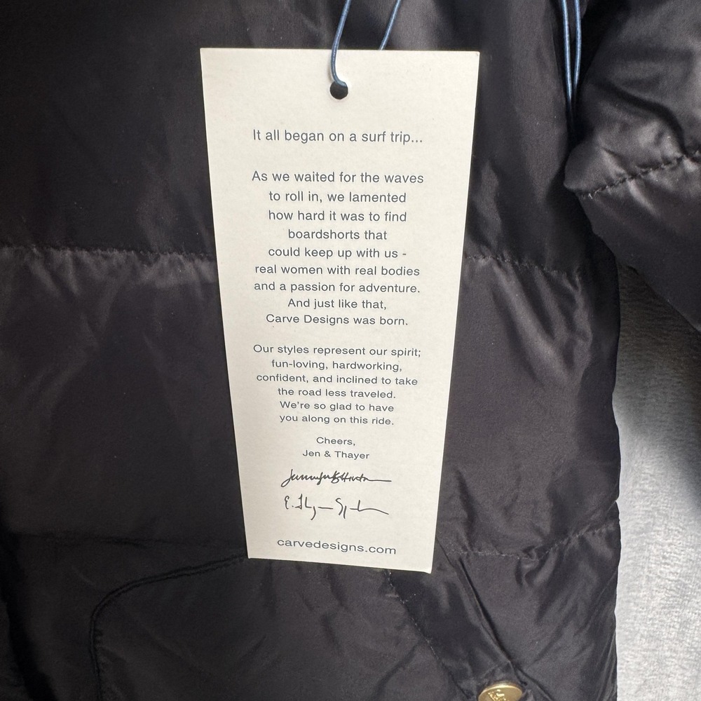 Carve Designs Minxy Jacket Womens Large Black Down Puffer Coat Quilted Winter - Picture 6 of 15